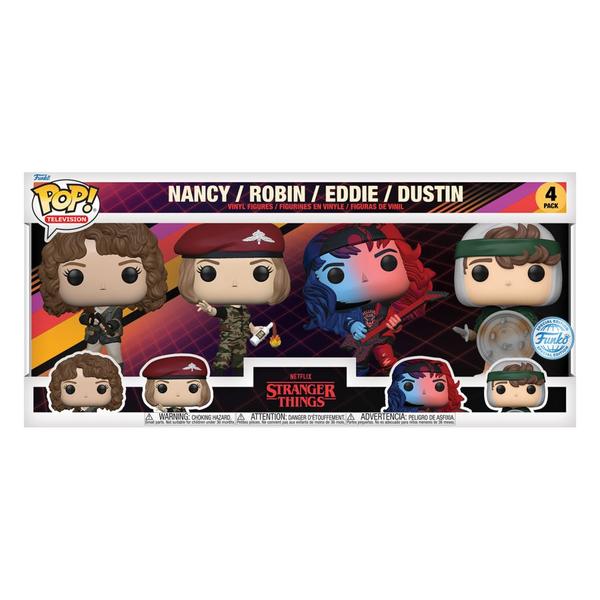 Stranger Things - Nancy, Robin, Eddie & Dustin US Exclusive Pop! Vinyl 4-Pack