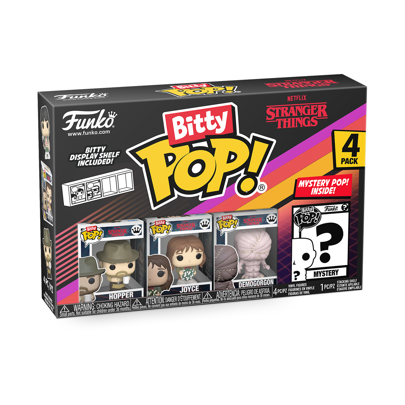 Stranger Things - Hopper Bitty Pop! Vinyl 4PK