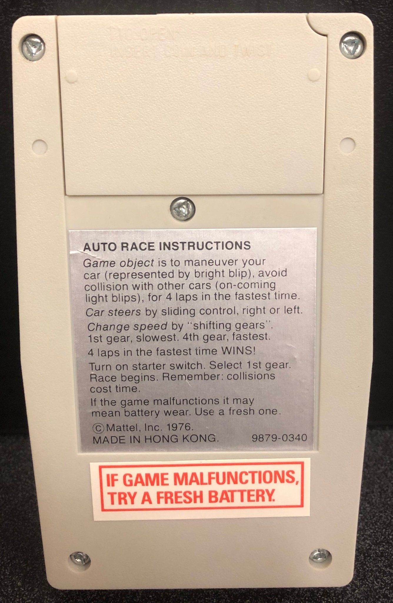 Auto Race Mattel Electronics Handheld Game 1976 - Gametraders Modbury Heights