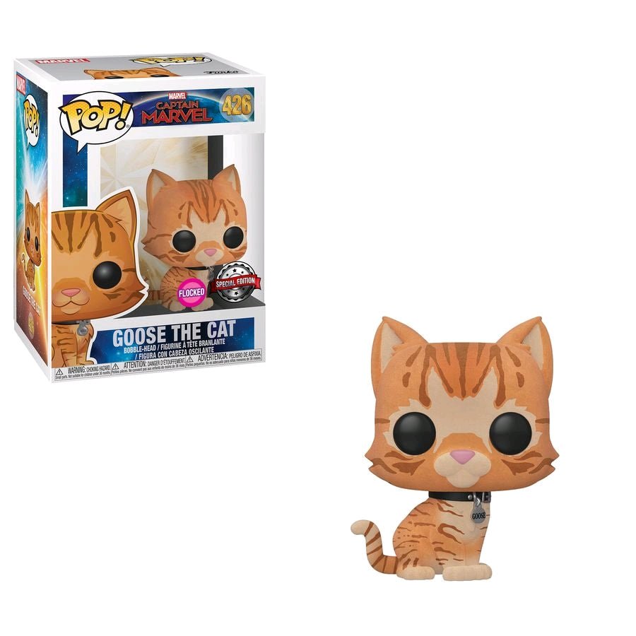 Captain Marvel - Goose the Cat Flocked US Exclusive Pop! Vinyl - Gametraders Modbury Heights