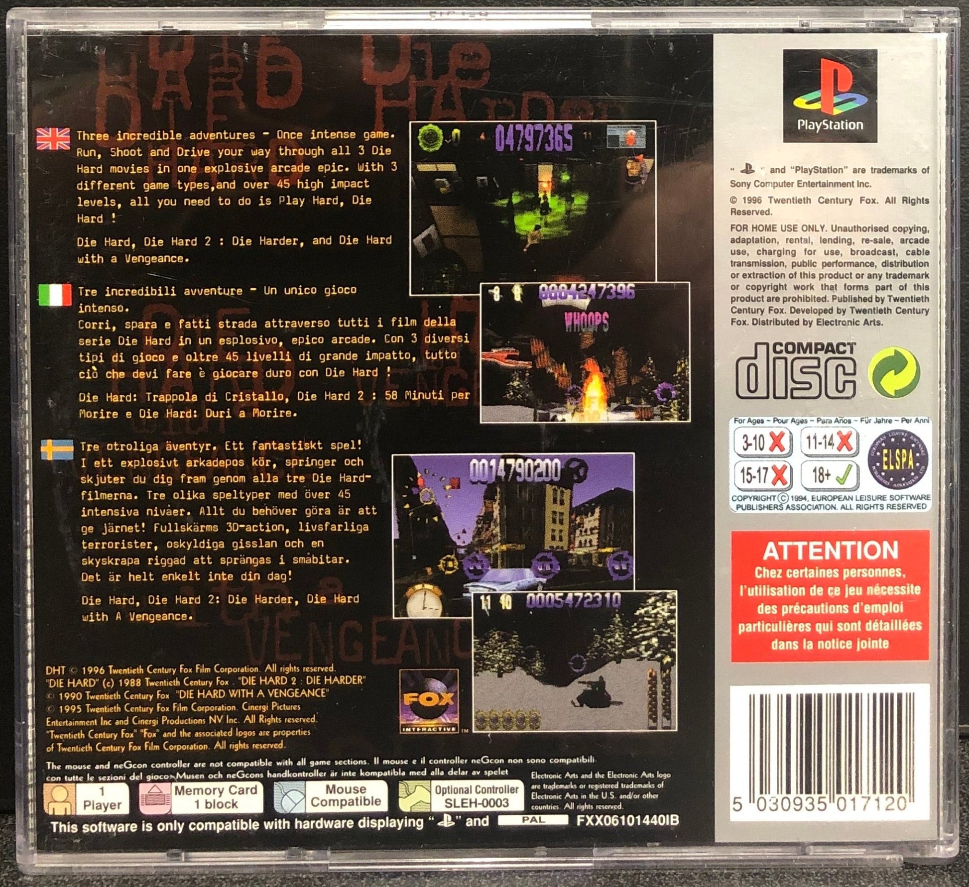 Die Hard Trilogy PS1 - Gametraders Modbury Heights