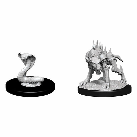 Dungeons & Dragons - Nolzurs Marvelous Unpainted Miniatures Iron Cobra & Iron Defender - Gametraders Modbury Heights