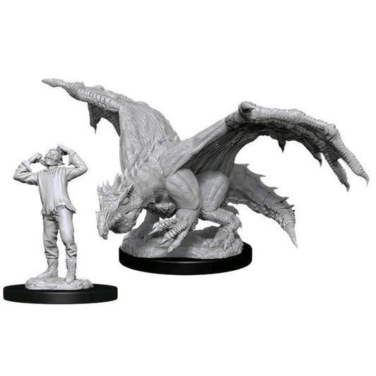 Dungeons & Dragons - Nolzur’s Marvelous Unpainted Minis: Green Dragon Wyrmling & Elf - Gametraders Modbury Heights