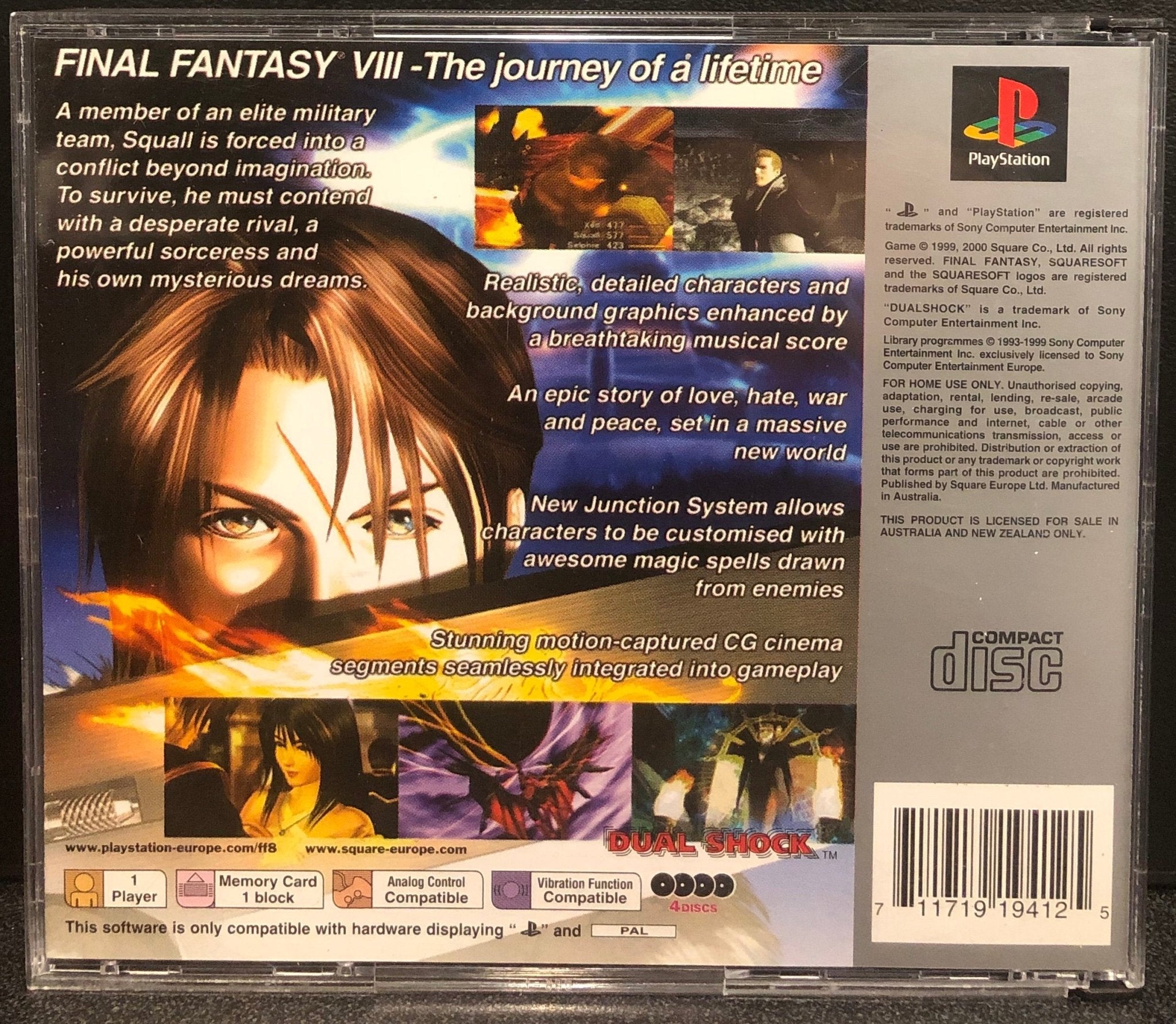 Final Fantasy VIII PS1 Gametraders Modbury Heights