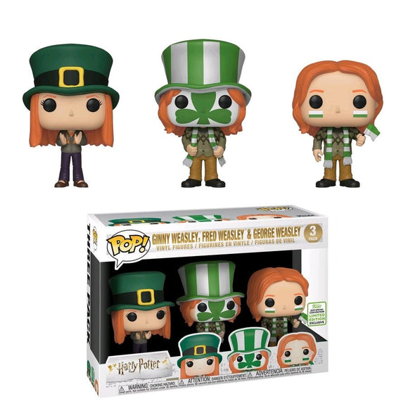 Harry Potter - Ginny, Fred & George Weasley World Cup ECCC 2019 US Exclusive Pop! Vinyl 3pk - Gametraders Modbury Heights