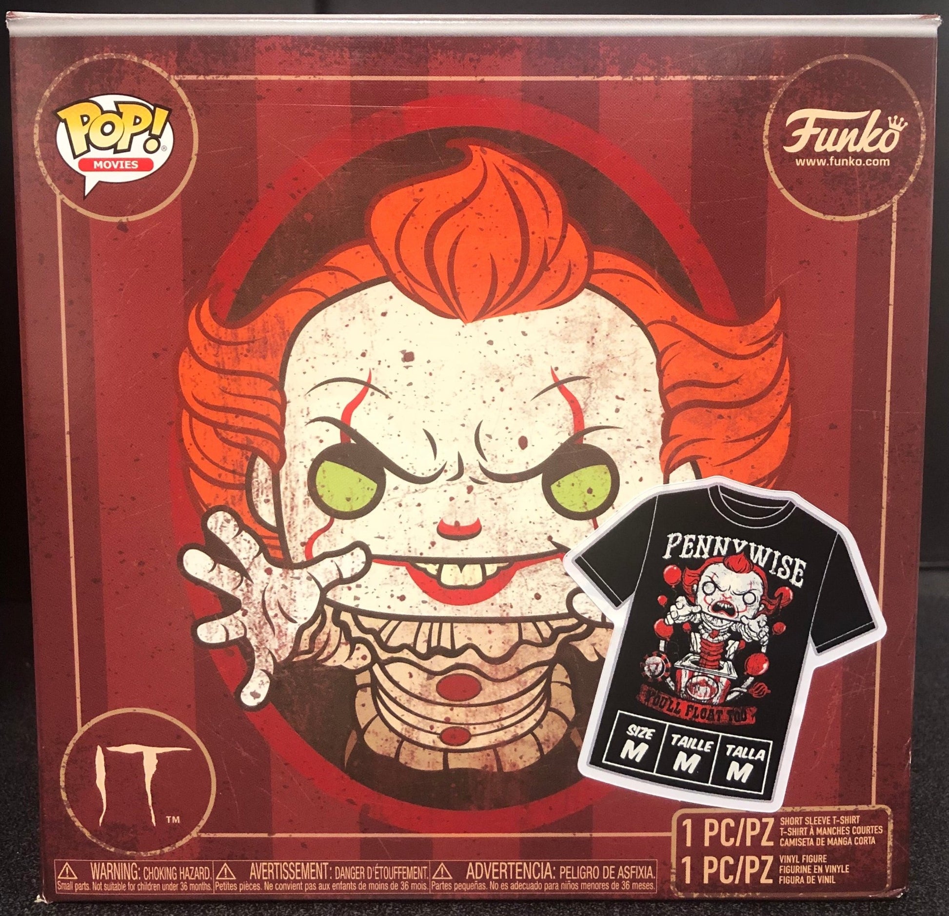 IT Pennywise (Metallic) Pop! Vinyl Figure & T - Shirt Box Set Hot Topic Exclusive - Gametraders Modbury Heights