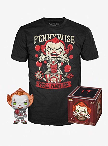 IT Pennywise (Metallic) Pop! Vinyl Figure & T - Shirt Box Set Hot Topic Exclusive - Gametraders Modbury Heights