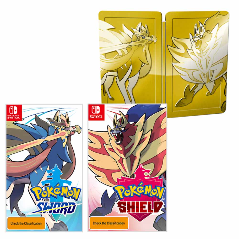 Pokemon Sword & Pokemon Shield Dual Pack - Golden Steelbook SWITCH - Gametraders Modbury Heights