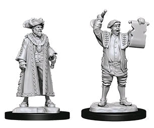 Wizkids - Deep Cuts Unpainted Miniatures: Mayor & Town Crier